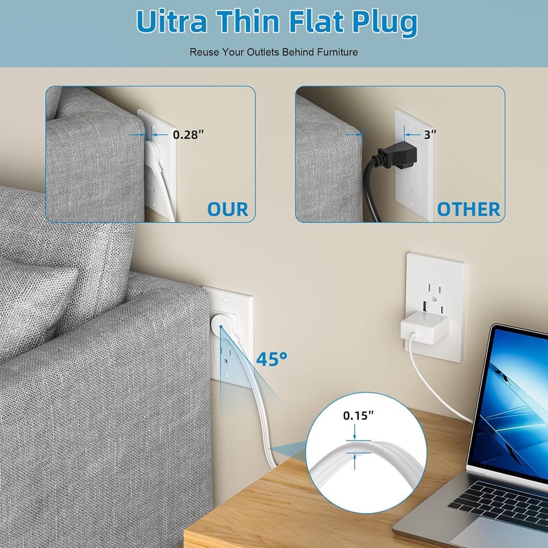 Celendor in Wall Cable Management Kit,Recessed Outlet Box for Wall Mount TV,Recessed Power Box with AC/USB Ports & 9.8ft Extender for Unreachable Outlets,Hide TV Cords & Cables - Image 5